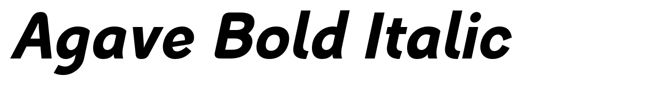 Agave Bold Italic